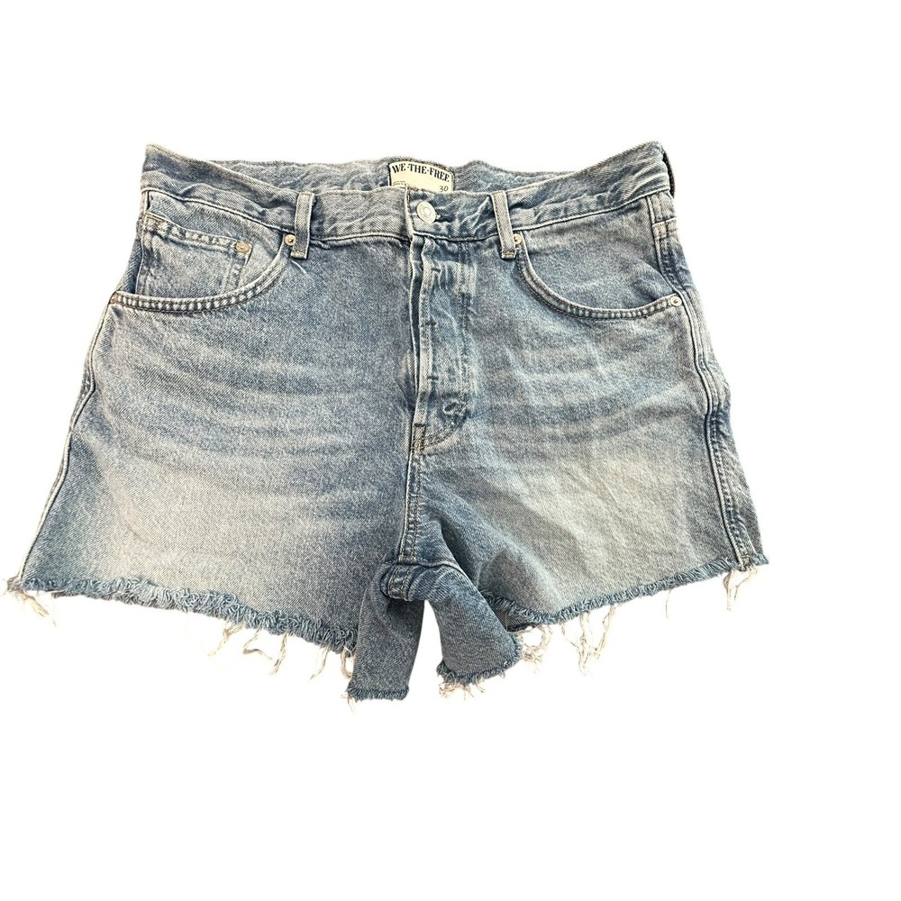 We The Free‎ People Women's Size 30 High Rise Denim Shorts Button Fly #GG4-5